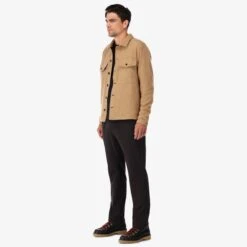 Topo Designs Wool Shirt - Final Sale -Urban Trail Cheap Store F21 M WoolShirt Camel TDMWSF21CMMD Detail 1