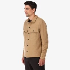 Topo Designs Wool Shirt - Final Sale -Urban Trail Cheap Store F21 M WoolShirt Camel TDMWSF21CMMD Detail 3