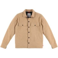 Topo Designs Wool Shirt - Final Sale -Urban Trail Cheap Store F21 M WoolShirt Camel TDMWSF21CMMD Front 2