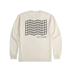 Topo Designs Grid Map Tee Long Sleeve - Men's - Final Sale -Urban Trail Cheap Store F22 M Gridmap Tee LS Natural 412201101970 Back 1