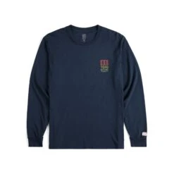 Topo Designs Large Logo Tee Long Sleeve - Men's - Final Sale -Urban Trail Cheap Store F22 M Large Logo Tee LS Navy 412202410 Front 1 b46fb554 2302 424a 9b35 500a0911ff84