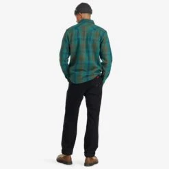 Topo Designs Mountain Shirt Heavyweight - Men's -Urban Trail Cheap Store F22 M MountainShirtHeavyweight Green EarthPlaid 112203300 Back 2
