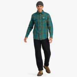 Topo Designs Mountain Shirt Heavyweight - Men's - Final Sale -Urban Trail Cheap Store F22 M MountainShirtHeavyweight Green EarthPlaid 112203300 Front 2 807062a1 f3b7 4fd6 b28b 1661a7246ef8