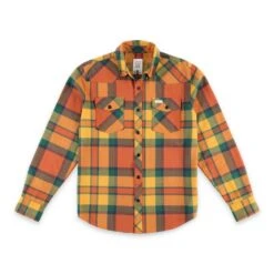 Topo Designs Mountain Shirt Plaid - Men's - Final Sale -Urban Trail Cheap Store F22 M MountainShirtPlaid Brick MustardPlaid 111355220 Front 1