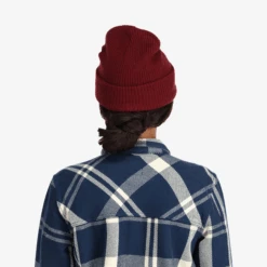 Topo Designs Watch Cap -Urban Trail Cheap Store F22 WatchCap Burgundy 542204601 Back 22x