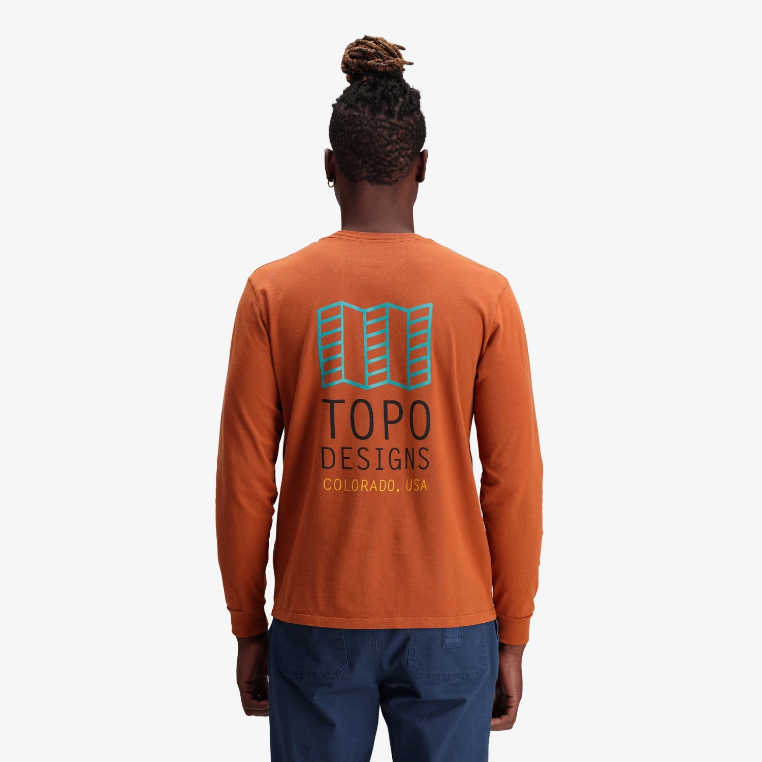 Topo Designs Large Logo Tee Long Sleeve - Men's 6 Topo Designs Large Logo Tee Long Sleeve - Men's - Image 6