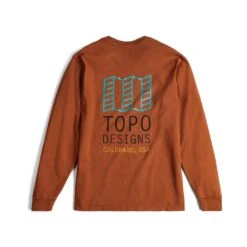 Topo Designs Large Logo Tee Long Sleeve - Men's 10 Topo Designs Large Logo Tee Long Sleeve - Men's -Urban Trail Cheap Store F23 M Large Logo Tee LS Clay 412202303 Back 1 1
