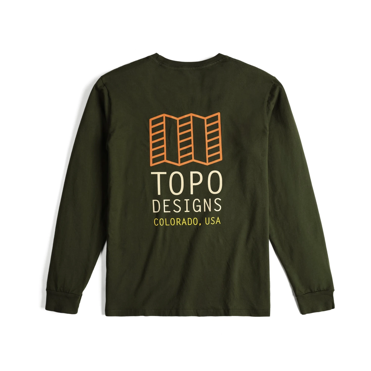 Topo Designs Large Logo Tee Long Sleeve - Men's 2 Topo Designs Large Logo Tee Long Sleeve - Men's - Image 2