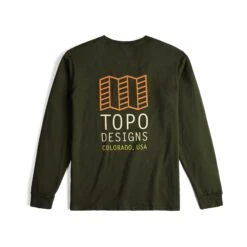 Topo Designs Large Logo Tee Long Sleeve - Men's - Final Sale -Urban Trail Cheap Store F23 M Large Logo Tee LS Olive 412202221 Back 1 6ba84caa 8176 4c1f 8286 64fac3992229
