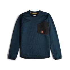 Topo Designs Global Midlayer Crew - Men's -Urban Trail Cheap Store F23 M Mountain Midlayer Crew PondBlue 112302476 Front 1