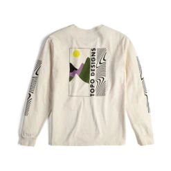 Topo Designs Mountain Waves L/S Tee -Urban Trail Cheap Store F23 M Mountainaves LS Tee Natural 412314101 Back 1 1