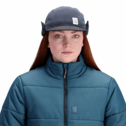 Topo Designs Fleece Cap -Urban Trail Cheap Store F23 U Fleece Cap PondBlue 542302476 Front 22x