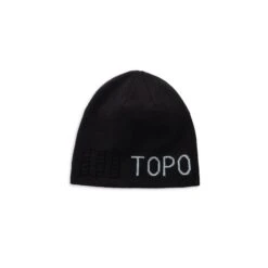 Topo Designs Slim Fitted Beanie -Urban Trail Cheap Store F23 U Slim Fitted Beanie Black Charcoal 542301014 Front 1