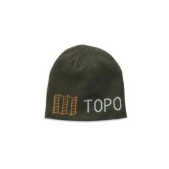 Topo Designs Slim Fitted Beanie -Urban Trail Cheap Store F23 U Slim Fitted Beanie Charcoal Olive 542301015 Front 1 1