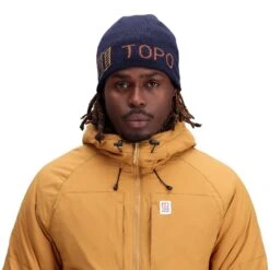Topo Designs Slim Fitted Beanie -Urban Trail Cheap Store F23 U Slim Fitted Beanie Forest PondBlue 542301318 Front 2