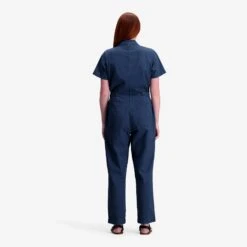 Topo Designs Dirt Coverall - Women's -Urban Trail Cheap Store F23 W Dirt Coverall DarkDenim 222201410 Back 1
