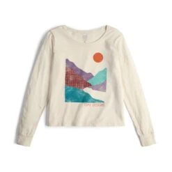 Topo Designs Retro Lakes Tee Long Sleeve - Women's 9 Topo Designs Retro Lakes Tee Long Sleeve - Women's -Urban Trail Cheap Store F23 W Retro Lake LS Tee Natural 422304101 Front 1