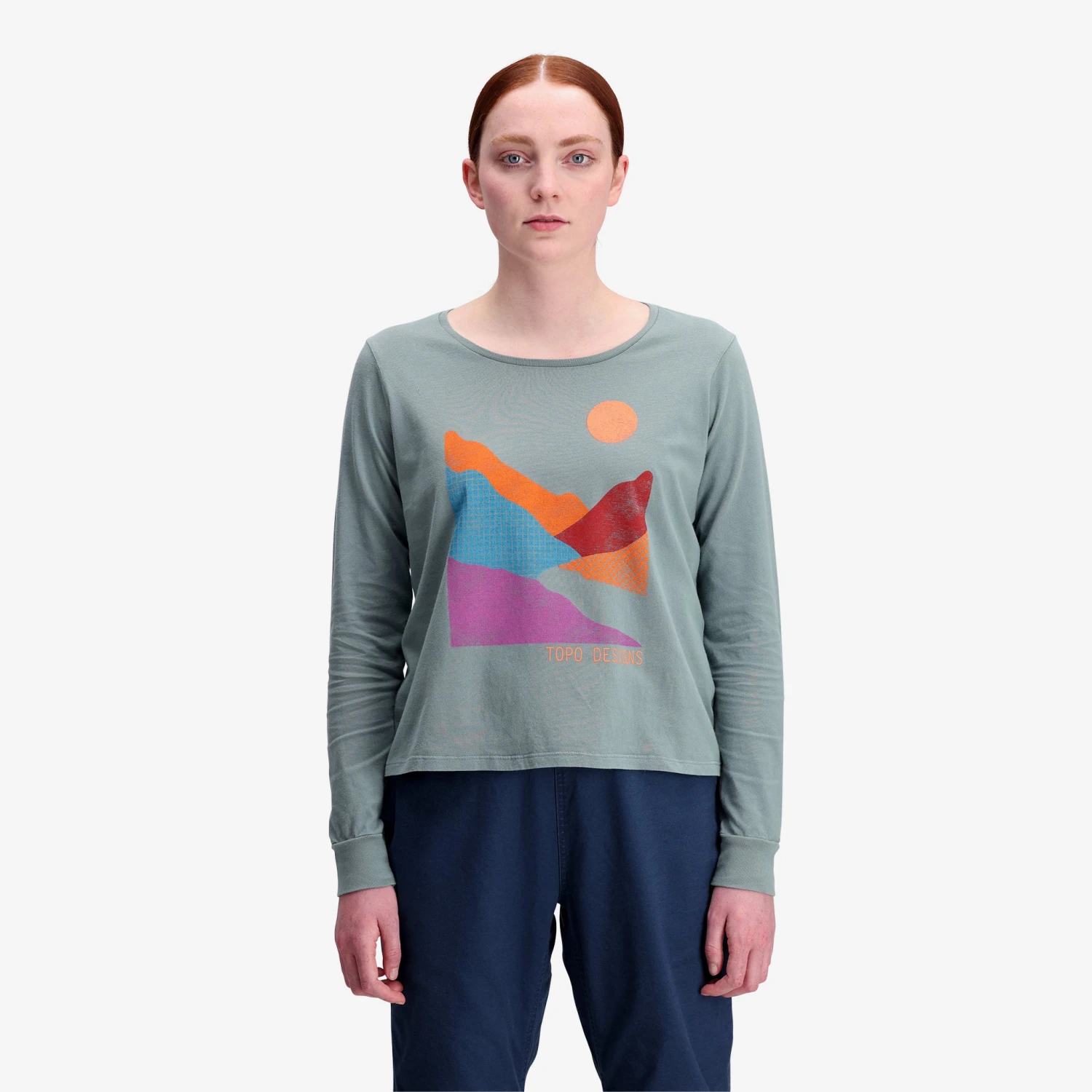 Topo Designs Retro Lakes Tee Long Sleeve - Women's 2 Topo Designs Retro Lakes Tee Long Sleeve - Women's - Image 2