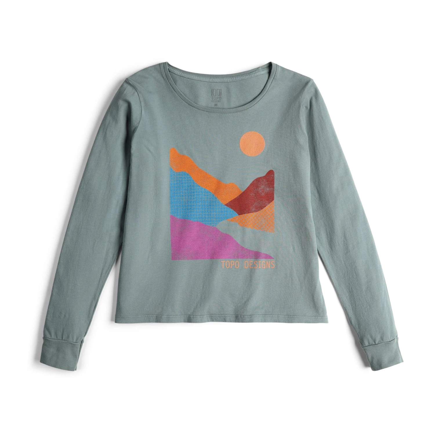 Topo Designs Retro Lakes Tee Long Sleeve - Women's 1 Topo Designs Retro Lakes Tee Long Sleeve - Women's