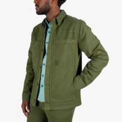 Topo Designs Dirt Jacket - Men's 32 Topo Designs Dirt Jacket - Men's -Urban Trail Cheap Store Mens Dirt Jacket Olive Model2