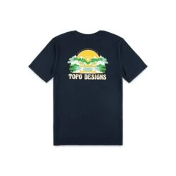 Topo Designs Peaks & Valleys Tee - Men's - Final Sale -Urban Trail Cheap Store S22 M PeaksValleysTee Navy 411202410970 Back 1