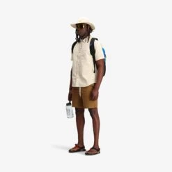 Topo Designs Dirt Shirt - Short Sleeve - Men's -Urban Trail Cheap Store S23 M Dirt SandDkKhakiCharcoal Look1 Quarter 1