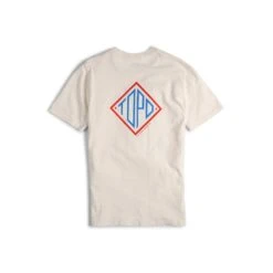 Topo Designs Small Diamond Tee - Men's - Final Sale -Urban Trail Cheap Store S23 M SmallDiamondTee Natural 411305101970 Back 1
