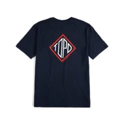 Topo Designs Small Diamond Tee - Men's - Final Sale -Urban Trail Cheap Store S23 M SmallDiamondTee Navy 411305410970 Back 1