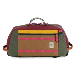 Topo Designs Mountain Duffel -Urban Trail Cheap Store S23 Unisex MountainDuffel BurgundyDarkKhaki 931211248000 Front 1