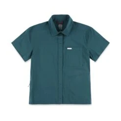 Topo Designs Global Shirt - Short Sleeve - Women's - Final Sale 23 Topo Designs Global Shirt - Short Sleeve - Women's - Final Sale -Urban Trail Cheap Store S23 W GlobalShirtS S PondBlue Front