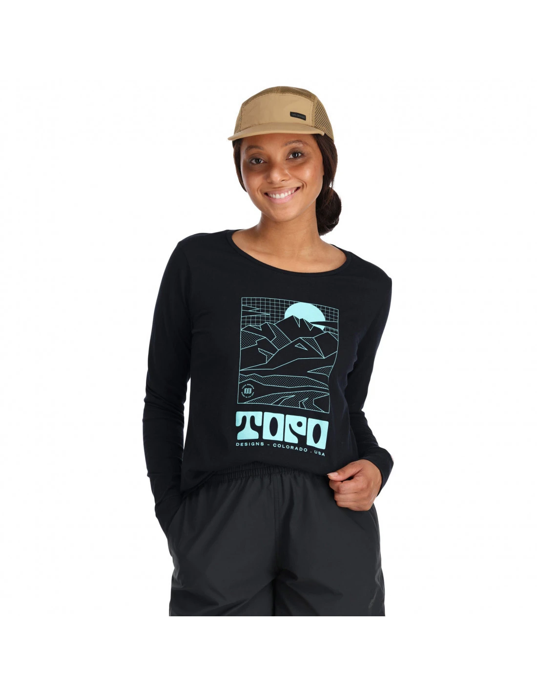 Topo Designs W's Arcade Mountain Tee - Long Sleeve 2 Topo Designs W's Arcade Mountain Tee - Long Sleeve - Image 2
